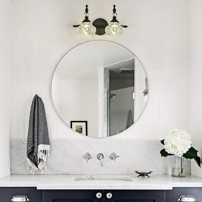 Modern Retro Iron and Glass Petal Wall Sconce
