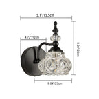 Modern Retro Iron and Glass Petal Wall Sconce