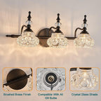 Modern Retro Iron and Glass Petal Wall Sconce