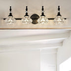 Modern Retro Iron and Glass Petal Wall Sconce