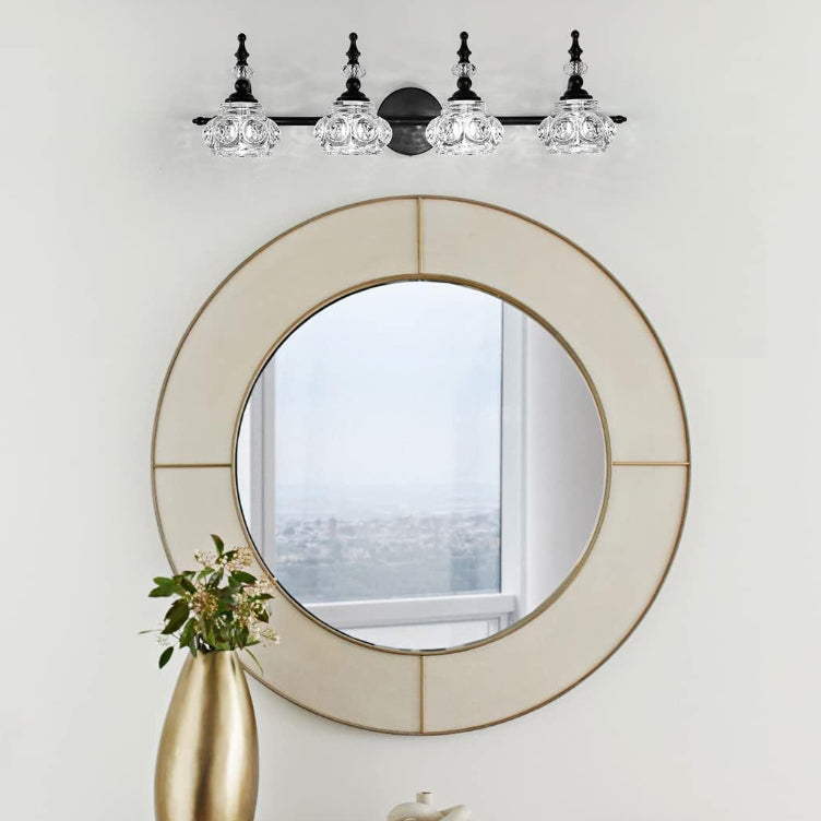 Modern Retro Iron and Glass Petal Wall Sconce