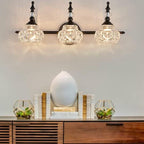 Modern Retro Iron and Glass Petal Wall Sconce