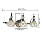 Modern Retro Iron and Glass Petal Wall Sconce