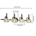 Modern Retro Iron and Glass Petal Wall Sconce