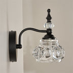 Modern Retro Iron and Glass Petal Wall Sconce