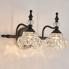 Modern Retro Iron and Glass Petal Wall Sconce