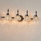 Modern Retro Iron and Glass Petal Wall Sconce