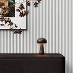 Scandinavian Solid Wood Mushroom LED Table Lamp - Rechargeable Night Light for Bedside