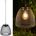 Premium Solar Waterproof Rattan Cage LED Pendant Light