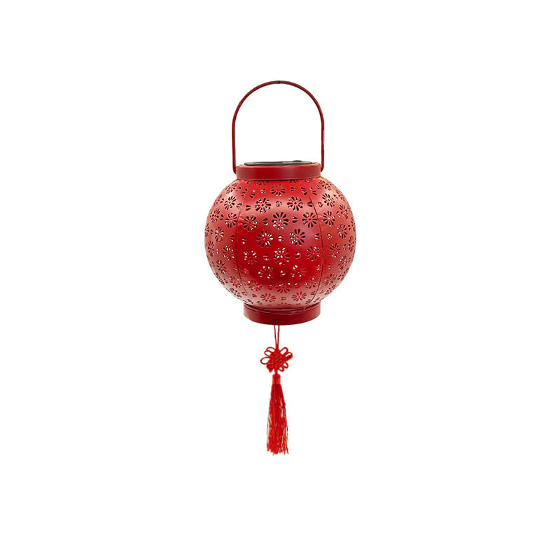 Premium Traditional Chinese Solar Waterproof Iron Lantern