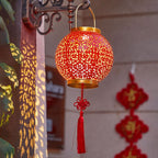 Premium Traditional Chinese Solar Waterproof Iron Lantern