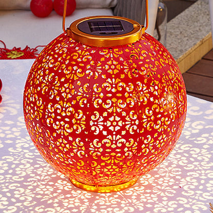 Premium Traditional Chinese Solar Waterproof Iron Lantern