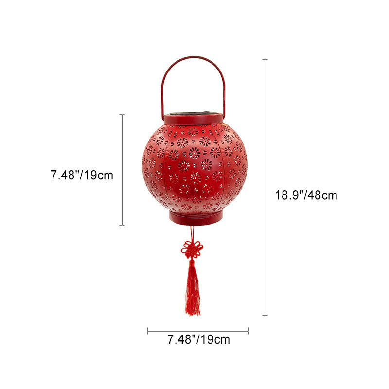 Premium Traditional Chinese Solar Waterproof Iron Lantern