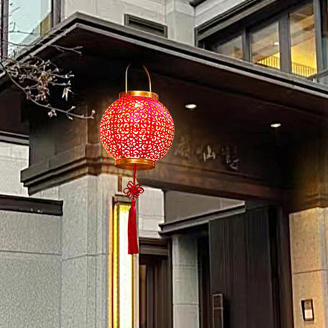 Premium Traditional Chinese Solar Waterproof Iron Lantern