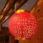Premium Traditional Chinese Solar Waterproof Iron Lantern
