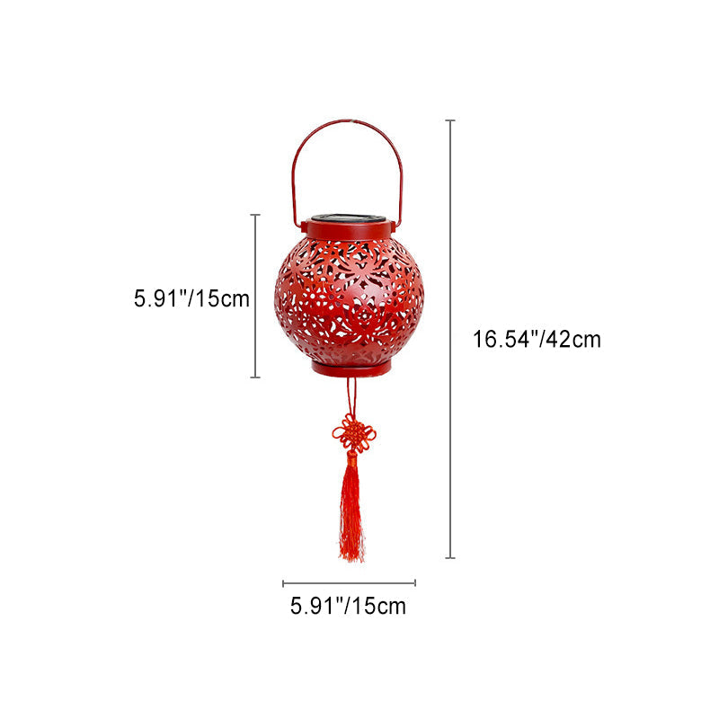 Premium Traditional Chinese Solar Waterproof Iron Lantern