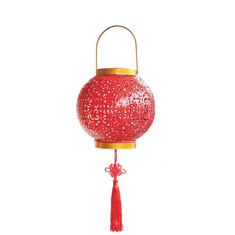 Premium Traditional Chinese Solar Waterproof Iron Lantern