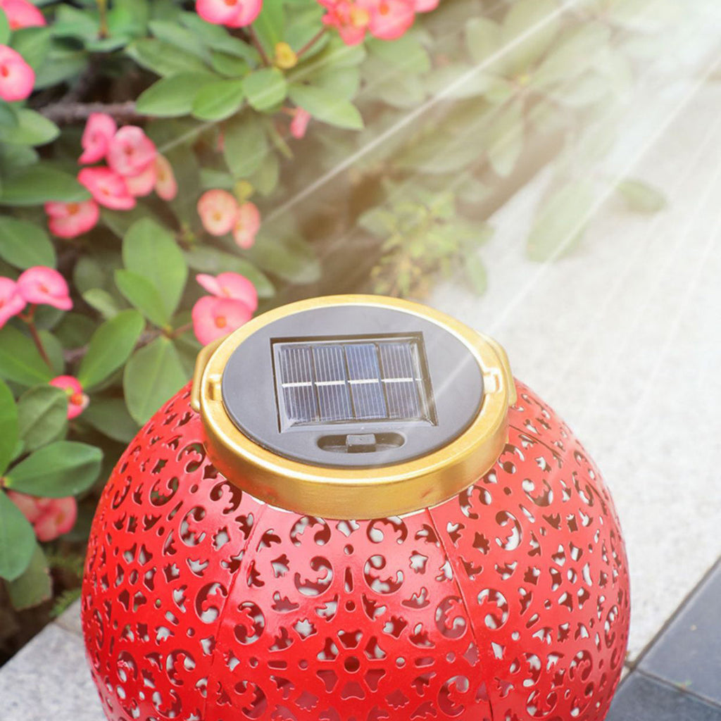Premium Traditional Chinese Solar Waterproof Iron Lantern