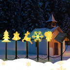 Art Deco Solar-Powered LED Star Snow Christmas Tree