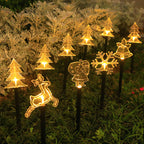 Art Deco Solar-Powered LED Star Snow Christmas Tree
