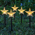 Art Deco Solar-Powered LED Star Snow Christmas Tree