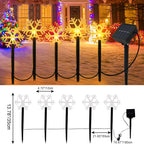 Art Deco Solar-Powered LED Star Snow Christmas Tree