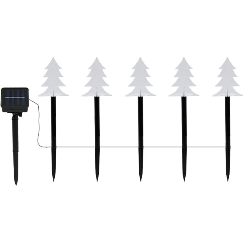 Art Deco Solar-Powered LED Star Snow Christmas Tree