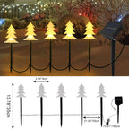 Art Deco Solar-Powered LED Star Snow Christmas Tree