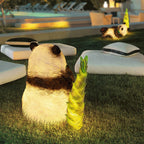 Art Deco Solar LED Bamboo Panda Outdoor Light