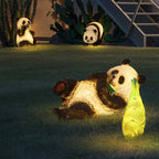 Art Deco Solar LED Bamboo Panda Outdoor Light