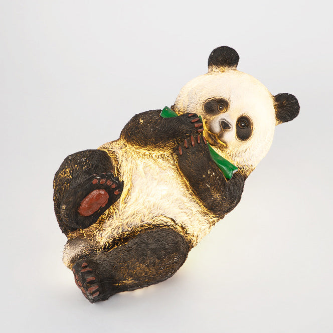 Art Deco Solar LED Bamboo Panda Outdoor Light