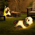 Art Deco Solar LED Bamboo Panda Outdoor Light