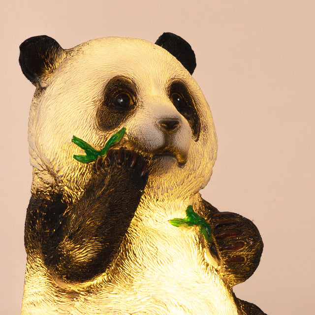 Art Deco Solar LED Bamboo Panda Outdoor Light
