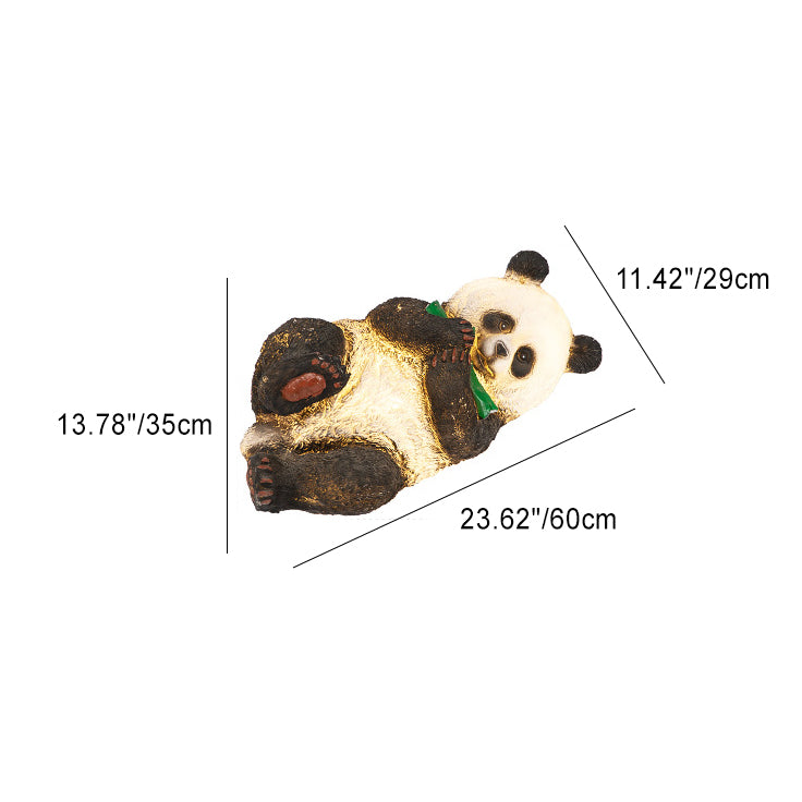 Art Deco Solar LED Bamboo Panda Outdoor Light