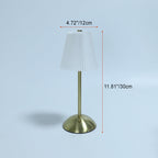 Scandinavian Rechargeable Fabric LED Table Lamp - Pleated Cylinder Design for Bedside
