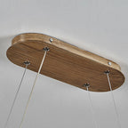 Japanese-Inspired Fiberglass Wave Drift LED Chandelier for Dining Room