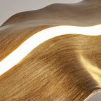 Japanese-Inspired Fiberglass Wave Drift LED Chandelier for Dining Room