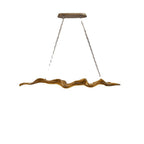 Japanese-Inspired Fiberglass Wave Drift LED Chandelier for Dining Room