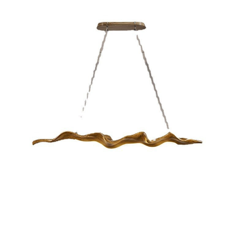 Japanese-Inspired Fiberglass Wave Drift LED Chandelier for Dining Room