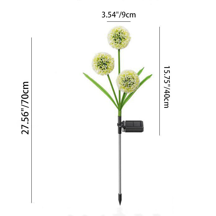 Premium Art Deco Solar LED Dandelion Outdoor Light