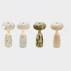 Rechargeable Marble Pattern Acrylic LED Table Lamp - Traditional Japanese Design for Bedside