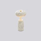 Rechargeable Marble Pattern Acrylic LED Table Lamp - Traditional Japanese Design for Bedside