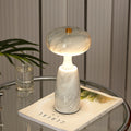 Rechargeable Marble Pattern Acrylic LED Table Lamp - Traditional Japanese Design for Bedside