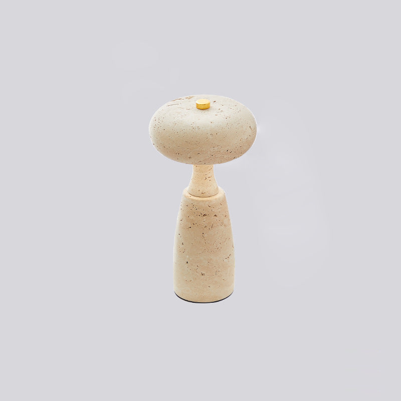 Rechargeable Marble Pattern Acrylic LED Table Lamp - Traditional Japanese Design for Bedside