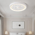 Elegant Round Engraved Flower LED Flush Mount Ceiling Light