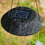 Premium Boho Solar Wind Chime with LED Moon, Sun, and Star