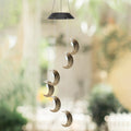 Premium Boho Solar Wind Chime with LED Moon, Sun, and Star