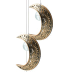 Premium Boho Solar Wind Chime with LED Moon, Sun, and Star