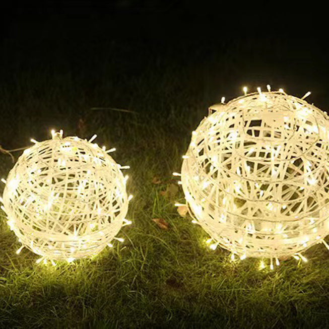 Art Deco Waterproof LED Hanging Ball Light for Outdoor Garden Decor
