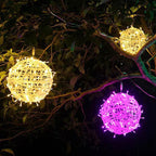 Art Deco Waterproof LED Hanging Ball Light for Outdoor Garden Decor